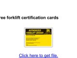 Forklift Certification Wallet Card Template Free forklift Certification Card Gallery Certificate Design