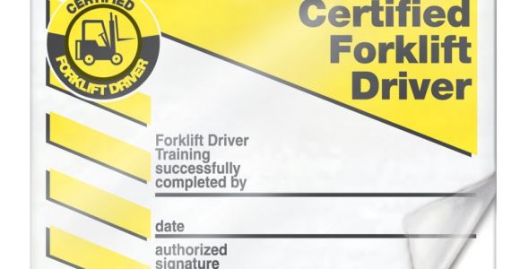 Forklift Certification Wallet Card Template Free forklift Certification Cards Lkc230