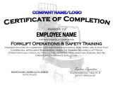 Forklift Operator Certificate Template 9 Best Images Of Printable Safety Certificates Safety