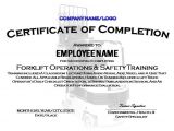 Forklift Operator Certificate Template forklift Certificate Template Invitation Template