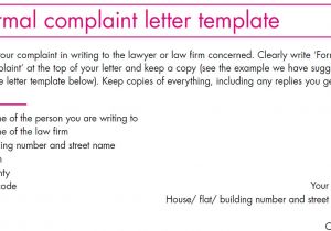 Formal Complaint Email Template Complaint Letter Template October 2012