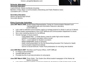 Format Of Job Application Resume 12 Example Of Job Applying Resume Penn Working Papers