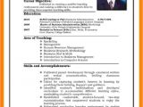 Format Of Job Interview Resume 6 Cv Pattern for Job theorynpractice