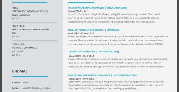 Formato Para Hacer Un Resume Profesional formato De Cv Para Marketing Profesional Pinterest