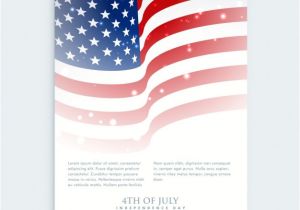Free American Flag Flyer Template Flyer Of 4th Of July with American Flag Vector Free Download