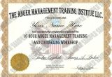 Free Anger Management Certificate Of Completion Template Anger Management 16 Hour 24 Lesson Anger Management Class