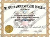 Free Anger Management Certificate Of Completion Template Anger Management 16 Hour 24 Lesson Anger Management Class