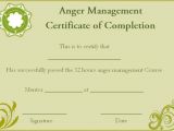 Free Anger Management Certificate Of Completion Template Anger Management Certificate Of Completion Template