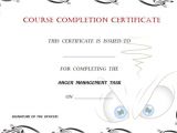 Free Anger Management Certificate Of Completion Template Certificate Of Completion Template 55 Word Templates