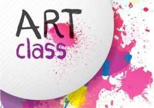 Free Art Class Flyer Template Colorful Paint Splats Flyer Background Vector Free Download