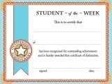Free Award Certificate Templates for Students Free Printable Student Of the Week Certificate Back to