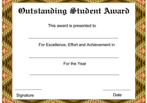 Free Award Certificate Templates for Students Outstanding Student New Award Certificates Template