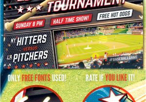Free Baseball tournament Flyer Template Baseball tournament Flyer Template by Stormdesigns