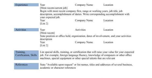 Free Basic Resume Templates Microsoft Word Basic Resume Template