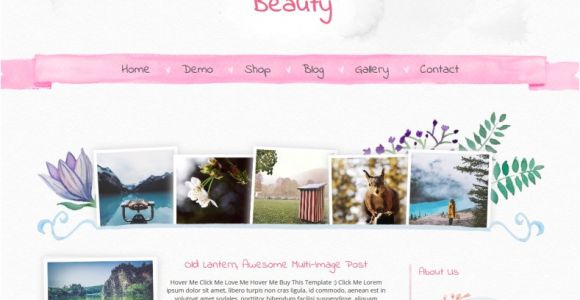 Free Beauty Blog Templates Beauty Blogger Template Blogspot Templates 2018