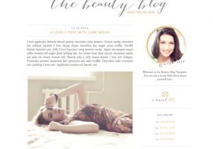 Free Beauty Blog Templates Premade Blogger Template Beauty themes On Creative Market