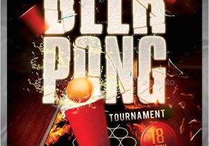 Free Beer Pong Flyer Template 16 tournament Flyers Psd Word Ai Vector Eps Free