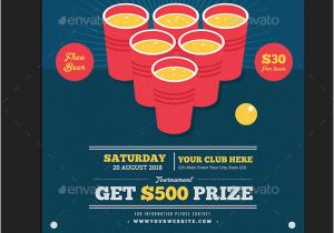 Free Beer Pong Flyer Template Beer Pong Flyer by Guuver Graphicriver