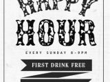Free Black and White Flyer Templates Black and White Happy Hour Flyer Template Postermywall