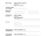 Free Blank Copy Of A Resume Blank Resume Template E Commerce