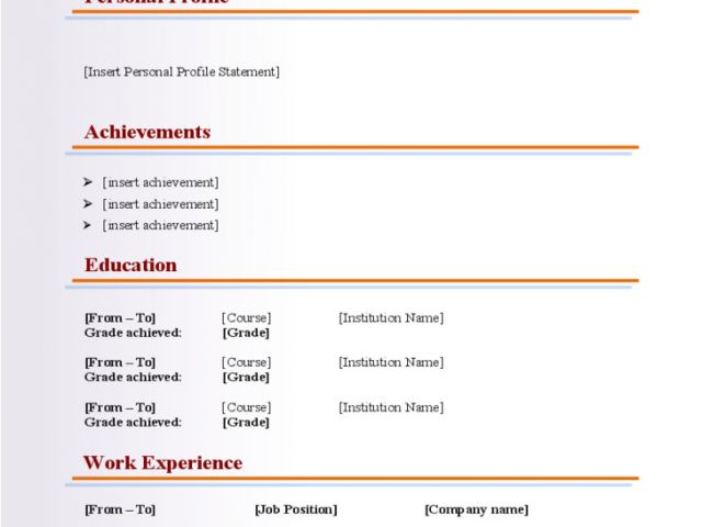 Free Blank Resume Templates Printable Blank Resume Template Cyberuse ...