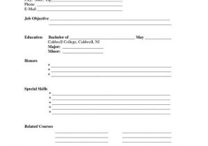Free Blank Resume Templates Printable Free Printable Blank Resume forms Career Termplate Builder