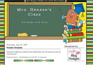 Free Blog Templates for Teachers Custom Blog Designs Freebie Teacher Blogger Template