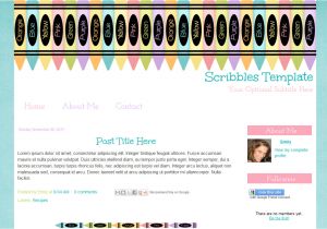 Free Blog Templates for Teachers Cute Blogger Template for Teachers Scribbles