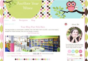 Free Blog Templates for Teachers Owl Premade Blogger Template for Teachers