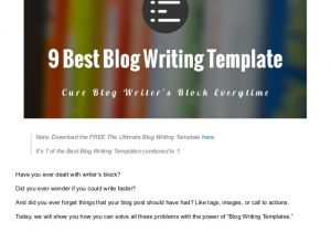 Free Blogger Templates for Writers 9 Best Blog Writing Templates