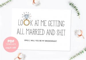 Free Bridesmaid Proposal Template Bridesmaid Card Funny Bridesmaid Template Card Made Of