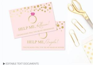 Free Bridesmaid Proposal Template Diy Bridesmaid Proposal Card Templates Editable Text Ms Word
