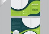 Free Brochure Designing Template Download Green Brochure Template with Circles Vector Free Download