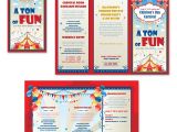 Free Brochure Templates for Kids Kids Carnival Day Tri Fold Brochure Template