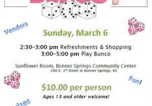 Free Bunco Flyer Template 2016 Flyer Feed His Lambs