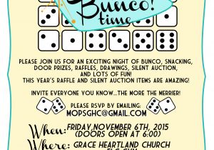 Free Bunco Flyer Template Bunco Fundraiser