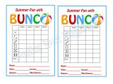 Free Bunco Scorecard Template Buy 2 Get 1 Free Summer Beach Bunco Score Card Sheet with