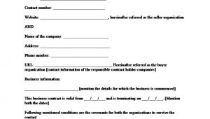 Free Business Contract Templates Sample Business Contract Template