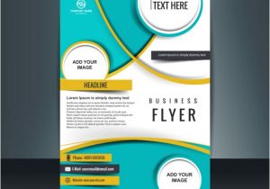 Free Business Flyer Templates Online Business Flyer Template with Circular Shapes Vector Free