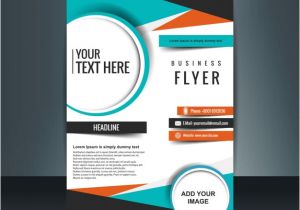 Free Business Flyer Templates Online Business Flyer Template with Geometric Shapes Vector
