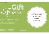 Free Business Gift Certificate Template with Logo Gift Certificate Template with Logo