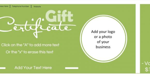 Free Business Gift Certificate Template with Logo Gift Certificate Template with Logo