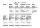 Free Business Plan Template for Summer Camp 13 Camp Schedule Templates Pdf Doc Xls Free