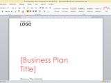 Free Business Plan Template Word Free Business Plan Template for Word 2013