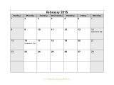 Free Calendar Template February 2015 Calendar 2015 Template 2017 Printable Calendar