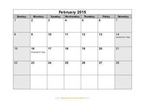 Free Calendar Template February 2015 Calendar 2015 Template 2017 Printable Calendar
