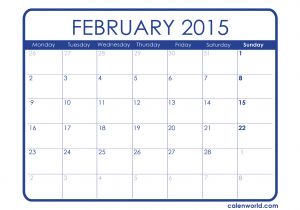 Free Calendar Template February 2015 February 2015 Calendar Printable Calendars