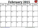Free Calendar Template February 2015 February 2016 Calendar Presidents Day 2017 Printable