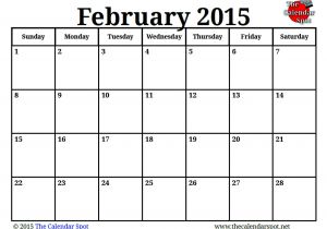 Free Calendar Template February 2015 February 2016 Calendar Presidents Day 2017 Printable