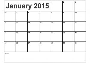 Free Calendar Template February 2015 January 2015 Calendar Template